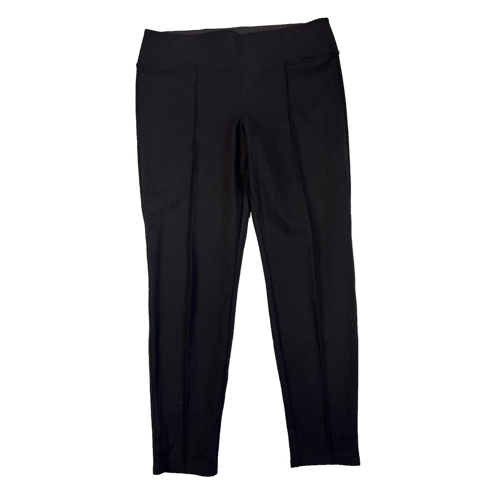 Nine West Women's XL Sexy Black Ponte Leggings Career Office Workwear Office